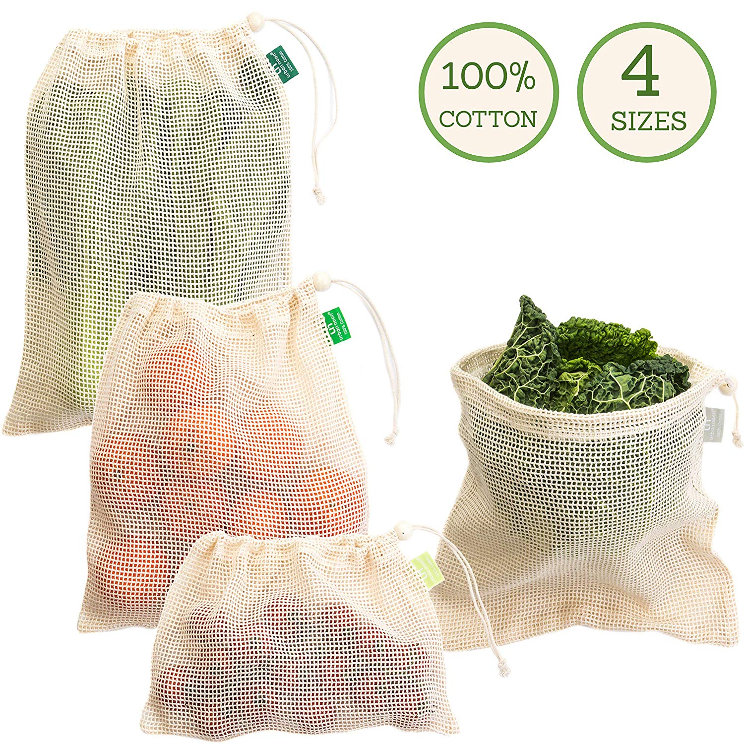 Cotton Mesh Produce Bags with Multiple Uses, Organically Sourced Now ...